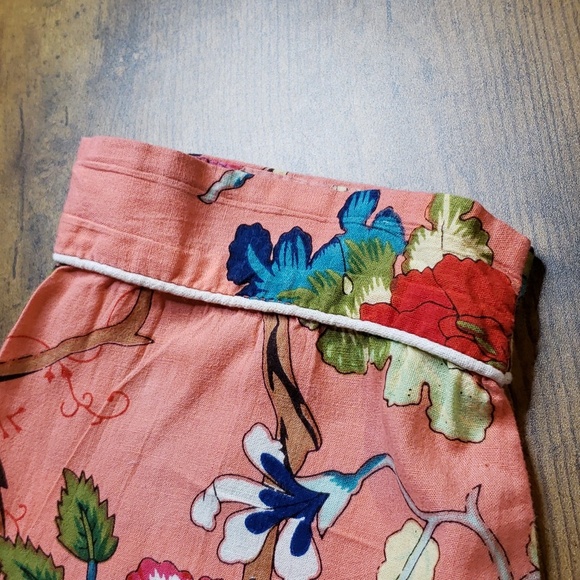 Coral pink & floral light beach wrap kimono style robe with belt - Picture 12 of 12